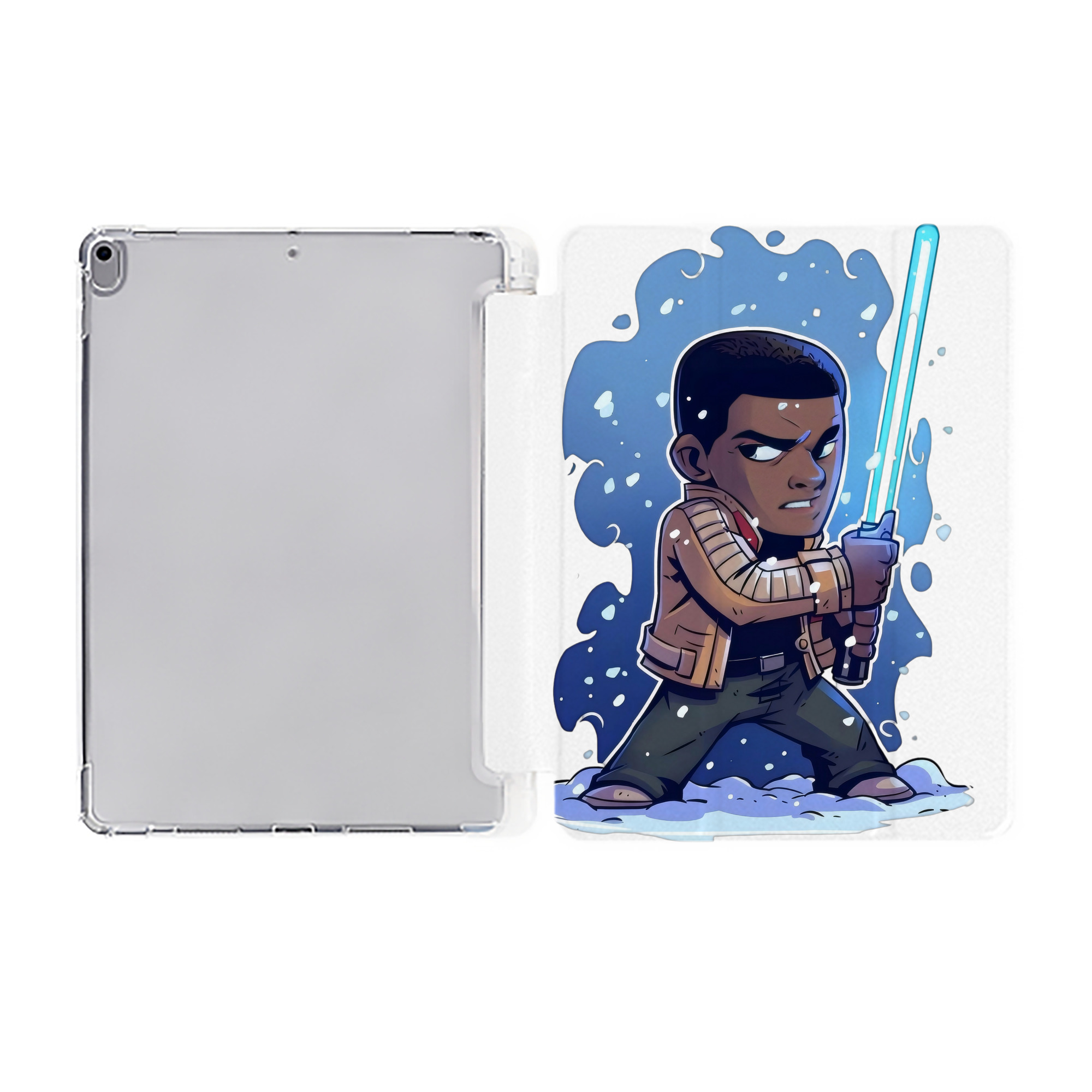 （画像用） スター・ウォーズ Star Wars IPad ケース ペン収納付き 三つ折りスタンド PUレザー×シリコン 対応機種9.5/10.5/10.9インチ